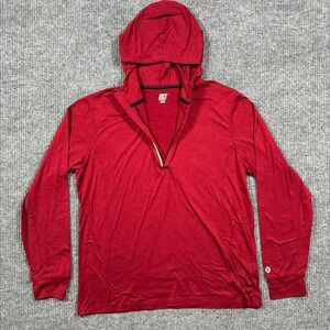 RB3 Performance Mens Hoodie Large Red Athletic Lightweight Pullover Activewear